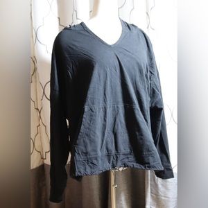 Calvin Klein Performance black hooded shirt with kangaroo pocket & drawstring 3X